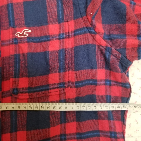 Hollister Red Plaid Flannel Shirt - Picture 7 of 7